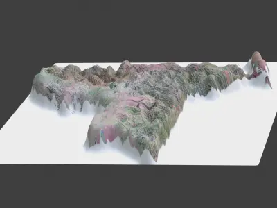 New York State Low-poly 3D model