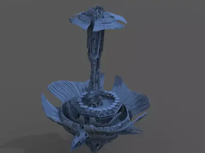 Dark Kowloon Flower tower 3D model