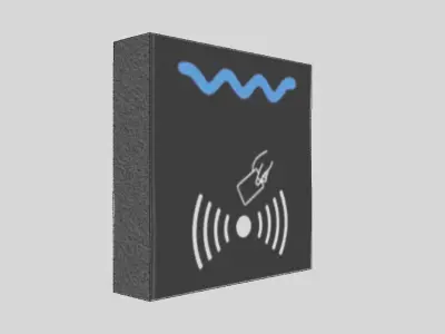 Door card reader Low-poly 3D model