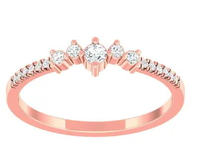 light ring engagement gold diamand ready to print 3D print model