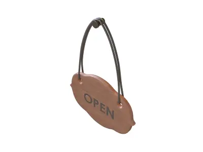 Sign Board v1 003 Low-poly 3D model