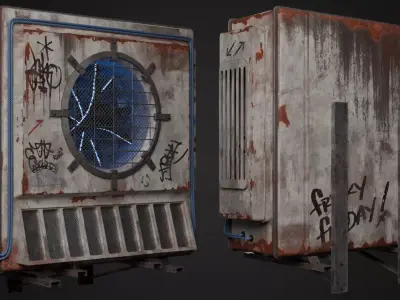 Air Conditioner Low-poly 3D model