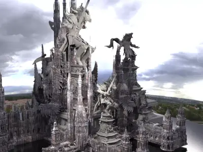 Lycan Grand Fortress Castle Kit bash 1 3D model