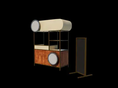 Street Food stand 3D model