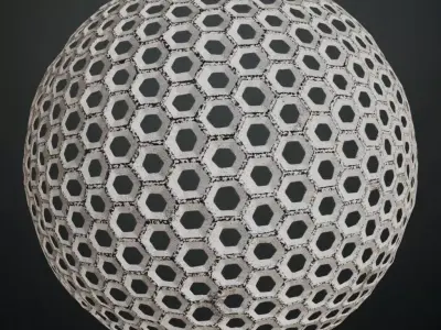Worn Metal Grill Rusted Transparent PBR Seamless Texture