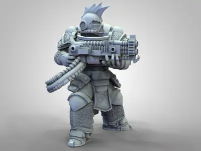 Son of the snake with HeavyFlamethrower 3D print model
