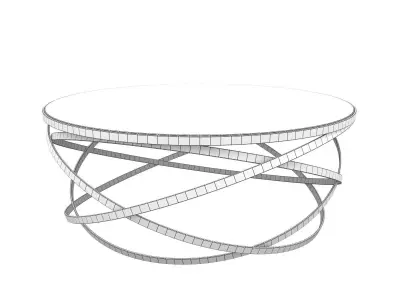 Evol circular glass coffee table Free 3D model