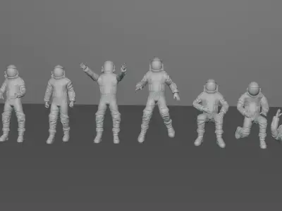 ASTRONAUT WORKING 3D print model