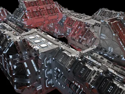 Space Ship Sci Fi  3D model