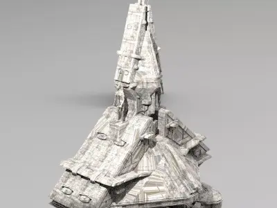 Ra Has Returned Sci-Fi City Tower 6  3D model