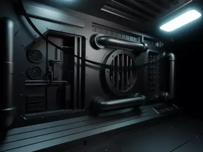 Sci-fi Corridor starter file Low-poly 3D model