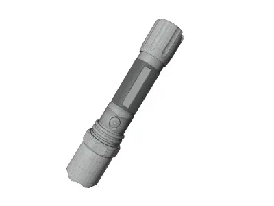 aluminum alloy outdoor flashlight 3D model 3D model