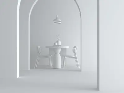 Art Deco-sitting area 3D model