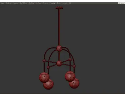BOCA CHANDELIER Low-poly 3D model