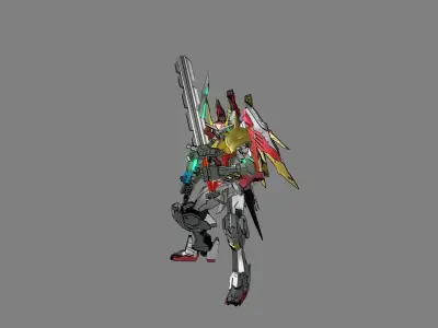 Attacker Gundam 22 A 3D model