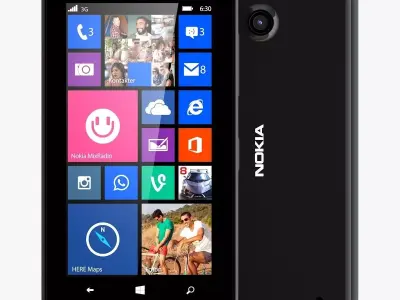 Nokia Lumia 630 black 3D model