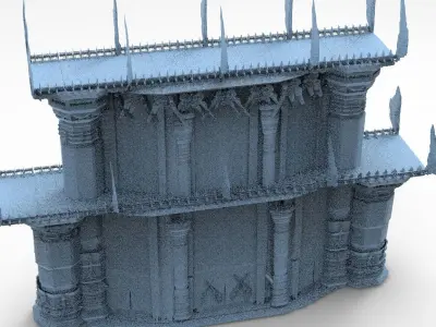 Dark Celtic Gods Tower Bridge 2 towers  3D model