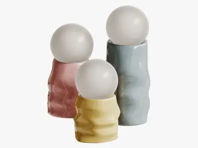 Table Lamp Handmade Ceramic Glossy Lamp 3D model