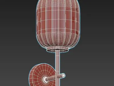 diona light wall sconce in brass 3D model