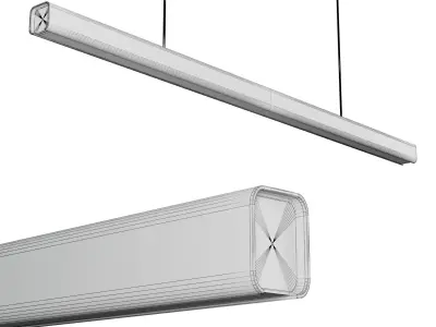 SEED DESIGN MUMU P180 BLACK AND WALNUT LED PENDANT Low-poly 3D model