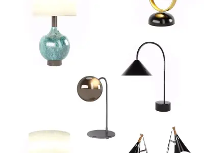 Table Lights Pack - 100 Models Low-poly 3D model
