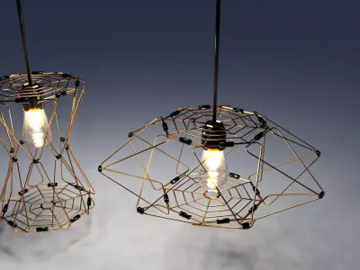 cage adjustable light fixture 3D model