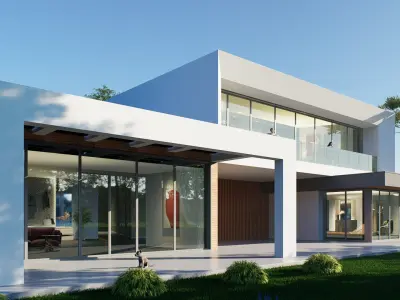 villa Low-poly 3D model