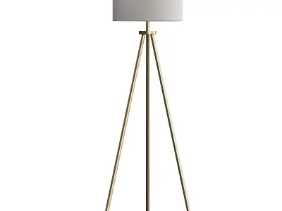  Ellis Tripod Floor Lamp Brass - Threshold 3D model