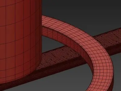 Decorators Collection 6 four light chandelier with shades 3D model