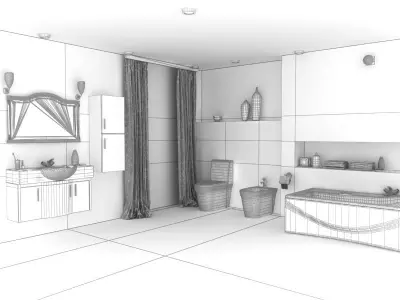 Bathroom design 3D model
