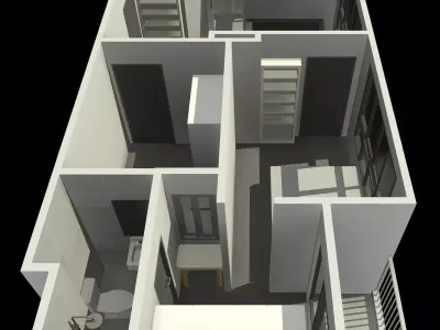 Apartment room by REVIT 25R16 3D model