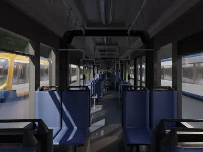 RNV 8 Tram Set  Low-poly 3D model