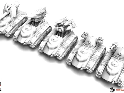 Feudal Guard Support Tanks 3D print model