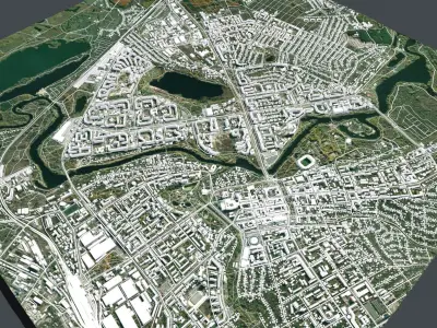 Cityscape Sumy Ukraine 3D model