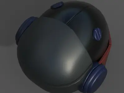 Helmet scifi PBR textures low poly futuristic  Low-poly 3D model