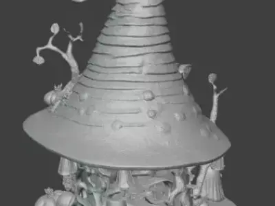 Witch House Miniature Fantasy Cottage 3D print model