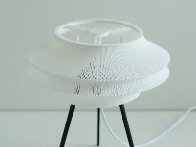 Spherical Lamp - Wave mesh - Woven mesh Lamp 3D print model