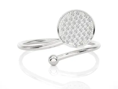 Light Minimalist Diamond Ring 3D print model