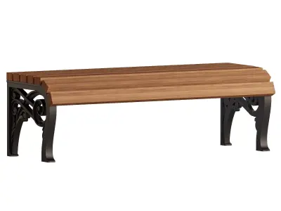 BERTA BENCH Low-poly 3D model