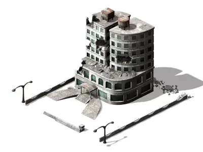 The future world - street waste 01 3D model