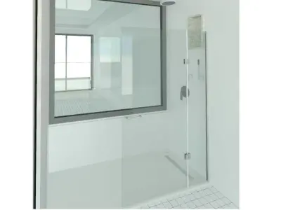 Bath Shower Glass Screen 3D model