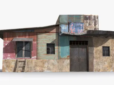 Slum x13 Low-poly 3D model