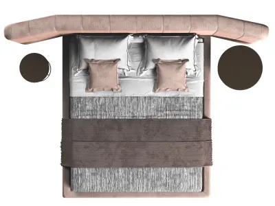 Casamilano Royale Stripe Bed 3D model