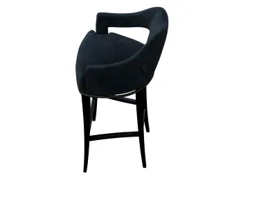 Barchair bar stool - velvet 3D model