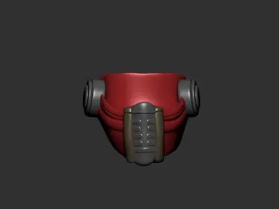 helmet high poly sculpt 3d printable  3D model 73