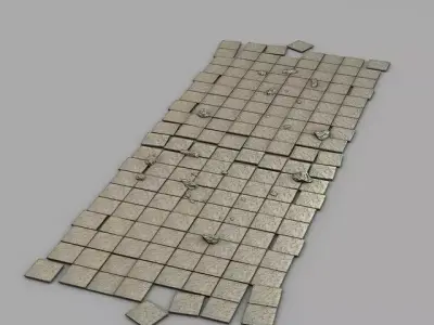 Stone floor module Low-poly 3D model