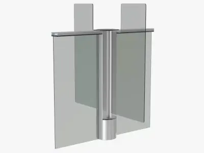 Turnstile 3 glass door 3D model