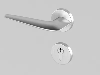 Door Lock And Handle 2 3D model
