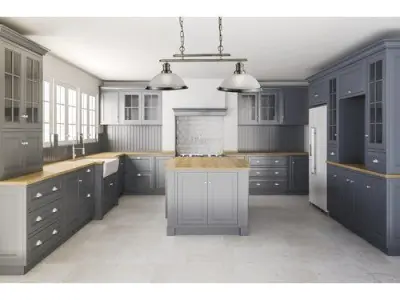 Antique Brass Beverley Light Kitchen Island Linear Pendant 3D model purchase