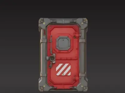  futuristic sci-fi door  3D print model purchase